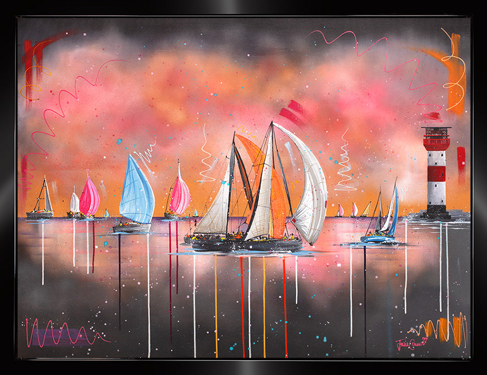 Julie Connor - 'Solent Sunrise' - Framed Original Artwork