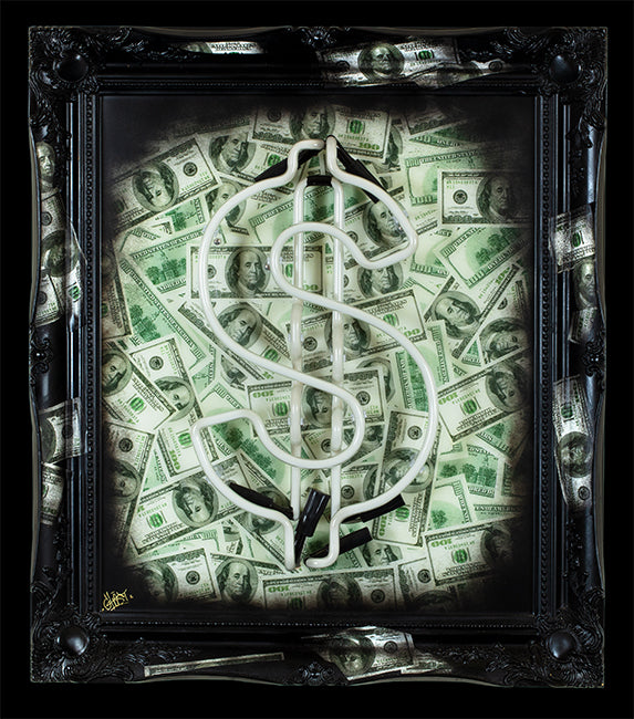 Ghost - 'In Cash We Trust - Ghost Lite Collection' - Framed Original Artwork