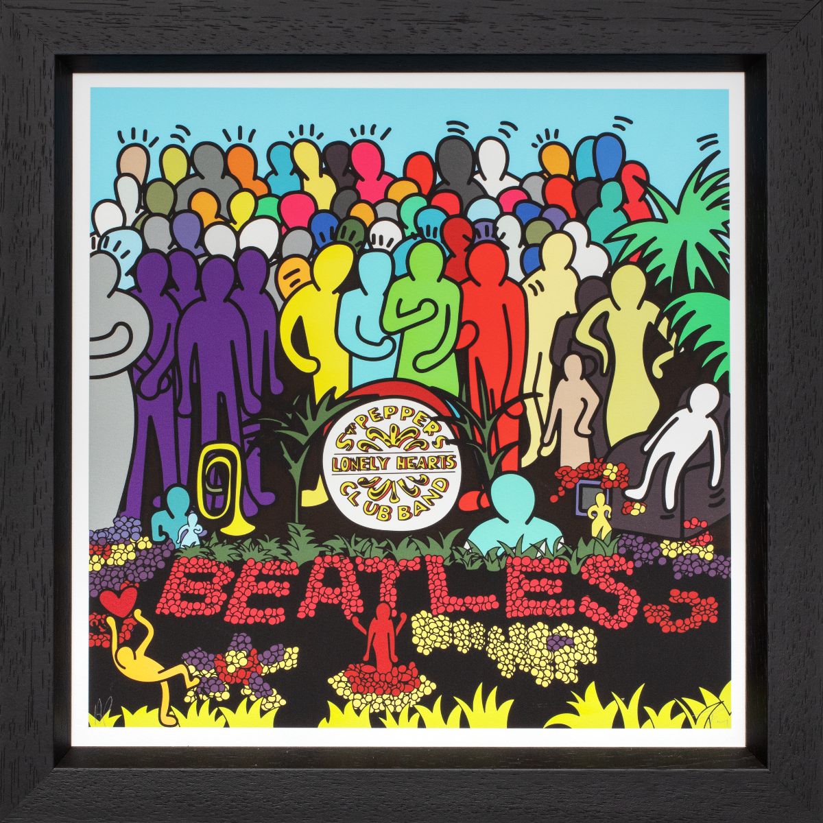 TBOY - 'Sgt.Pepper's Lonely Hearts Club Band' - Keith Haring 12" Album Series - Framed Limited Edition