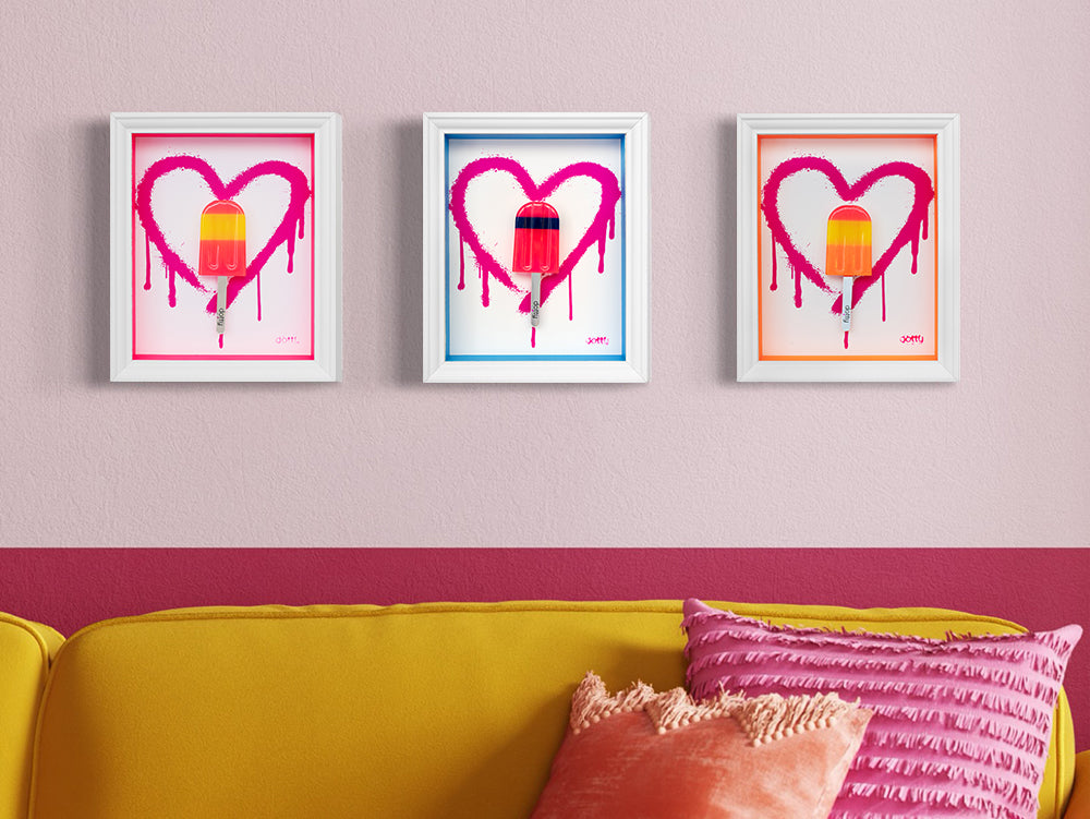 Dotty - 'Ice Ice Baby Valentine' - Framed Resin Installation