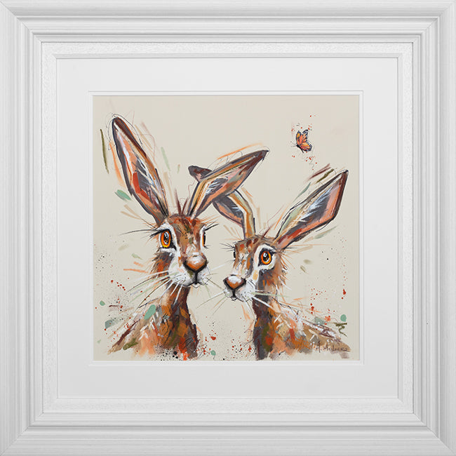 Ashley Saunders -  'Hare Pare' - Framed Original Artwork