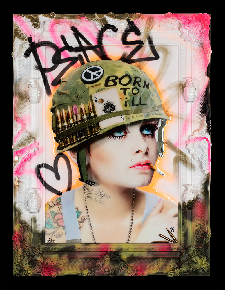 JJ Adams & Ghost - 'Full Metal Vandal (V)' Collaboration - Framed Originals'