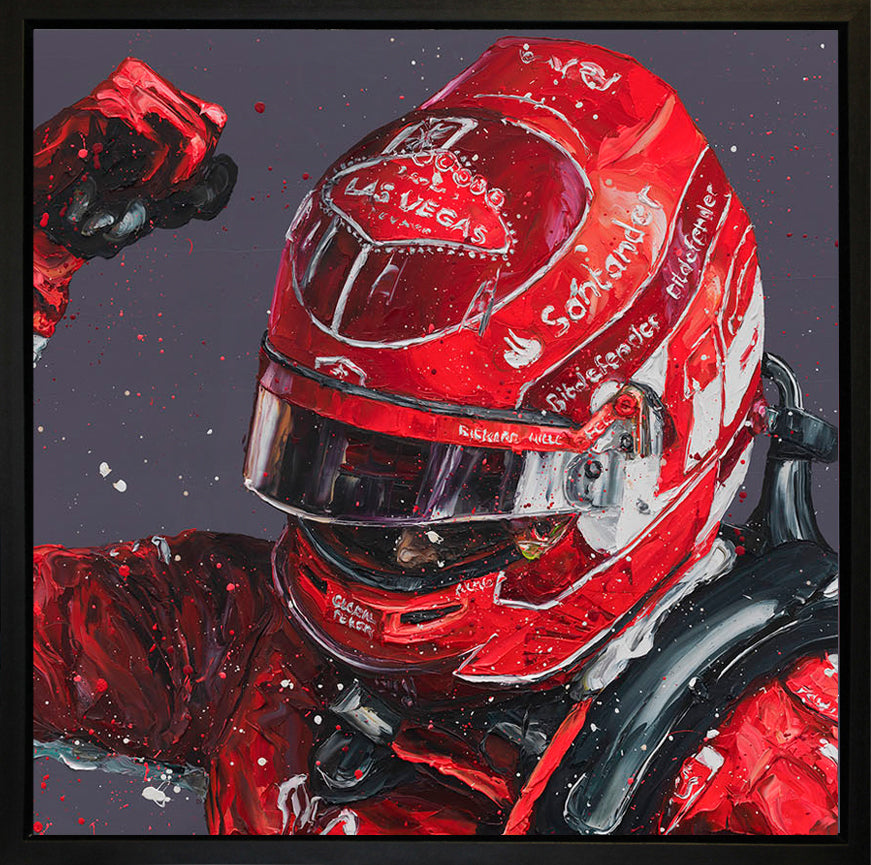 Paul Oz  'Leclerc Vegas II - Wall Of Champions - Framed Canvas Print