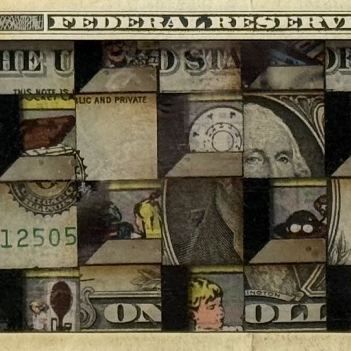 TBOY - 'Cubi$m'  - Currency Collection - Framed Original