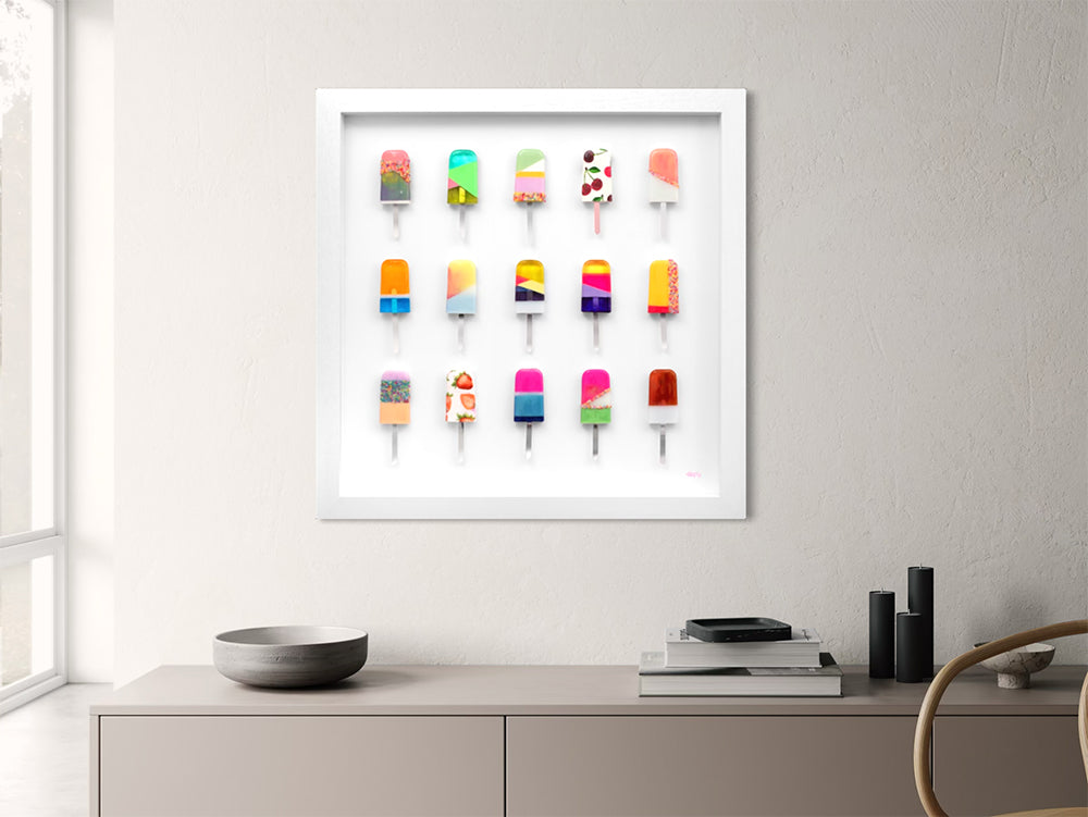 Dotty - 'Ice Ice Baby - Original Artwork XII' - Framed Resin Installation