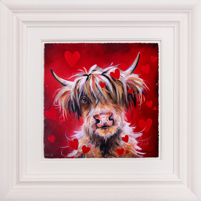 Ashley Saunders -  'I Love Moo' - Framed Limited Edition