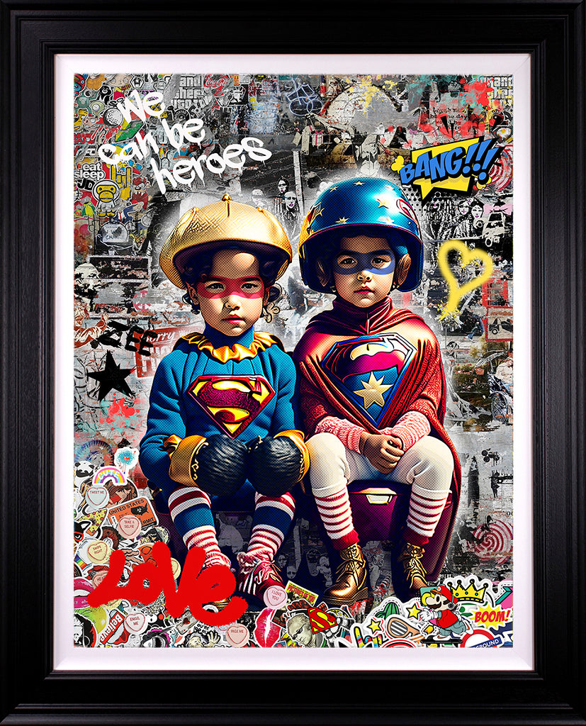 Zee - 'We Can Be Heroes' - Framed Limited Edition Art