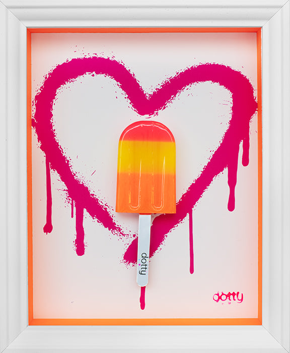 Dotty - 'Ice Ice Baby Valentine' - Framed Resin Installation
