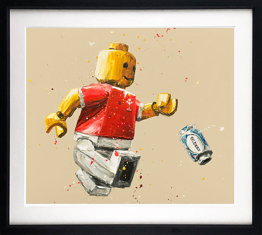 Paul Oz  'A-Lego Wyn Jones' - Framed Limited Edition (Print & Canvas)