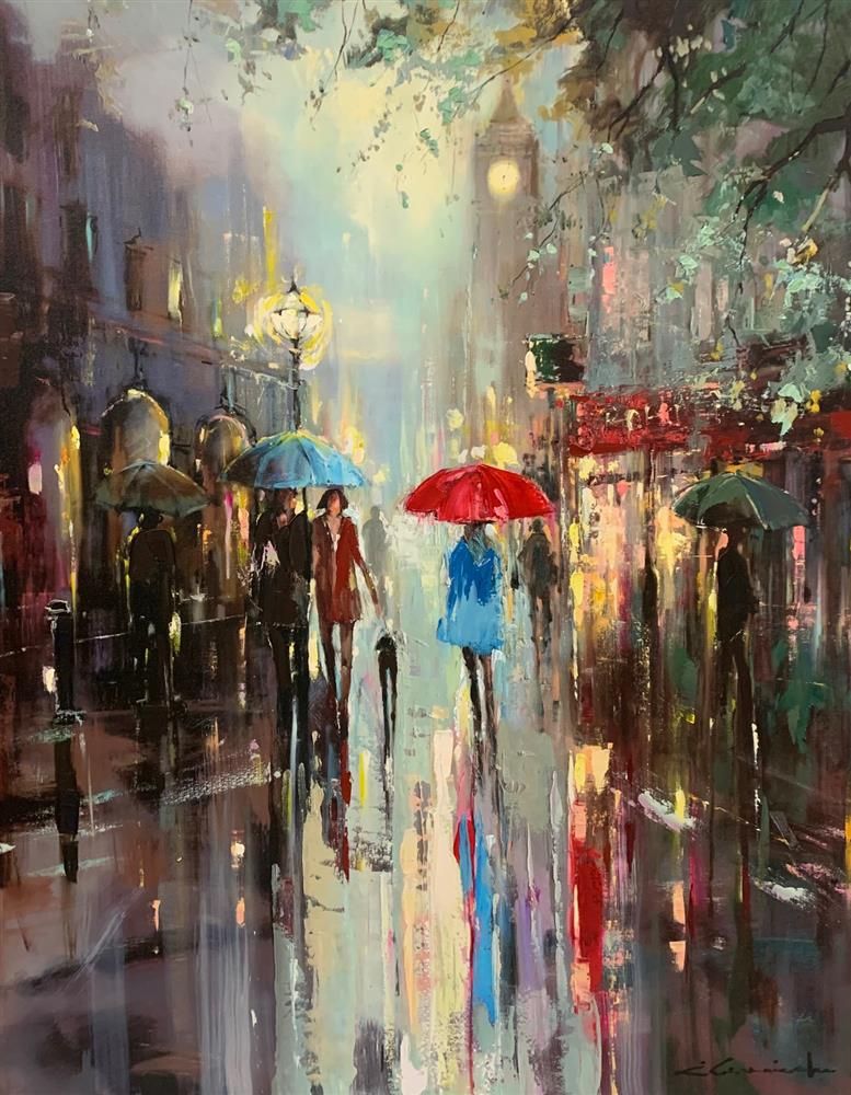 Ewa Czarniecka - 'London City Life' - Framed Limited Edition