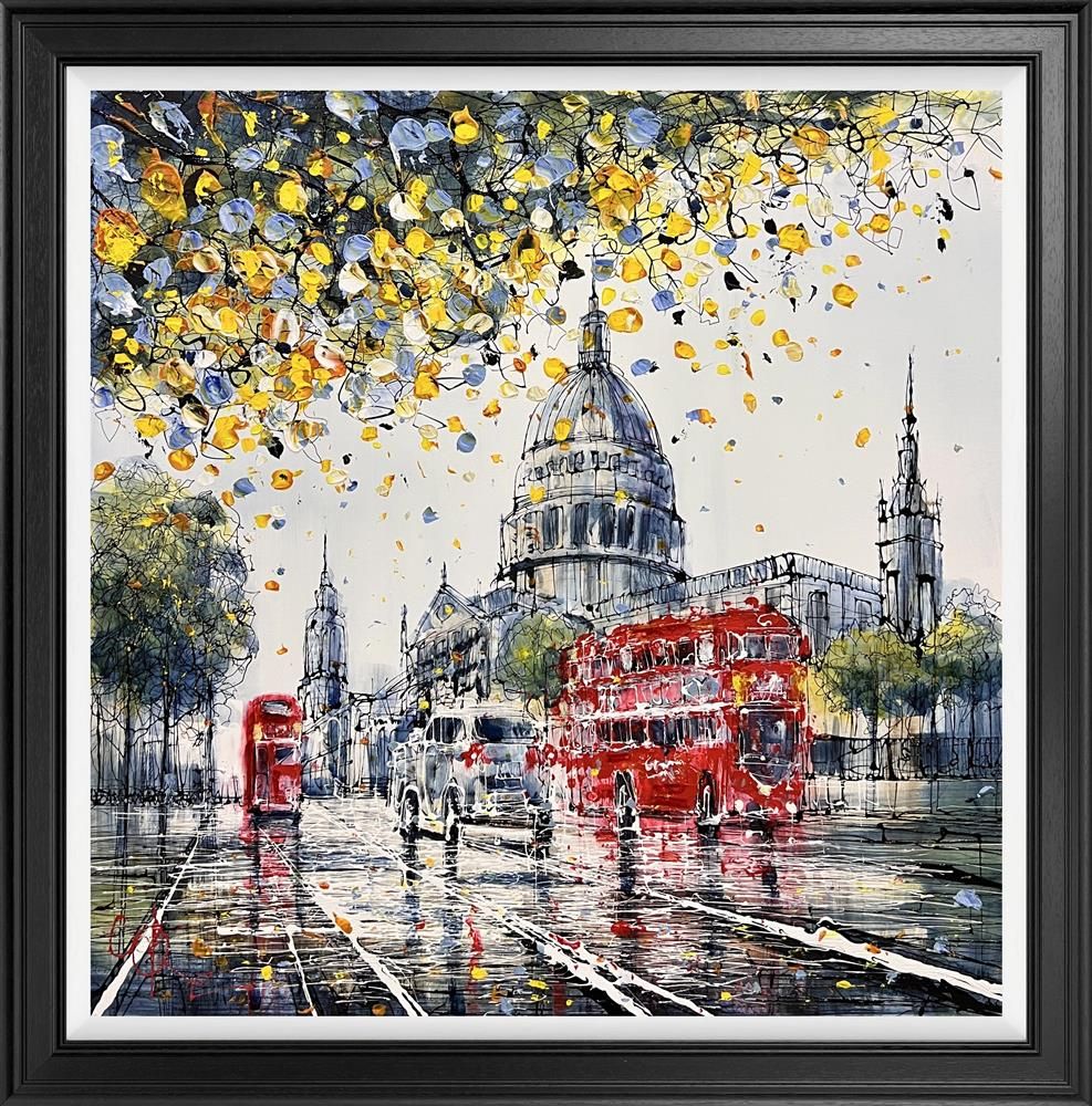 Nigel Cooke - 'St Paul's Rush Hour' - Framed Limited Edition Canvas