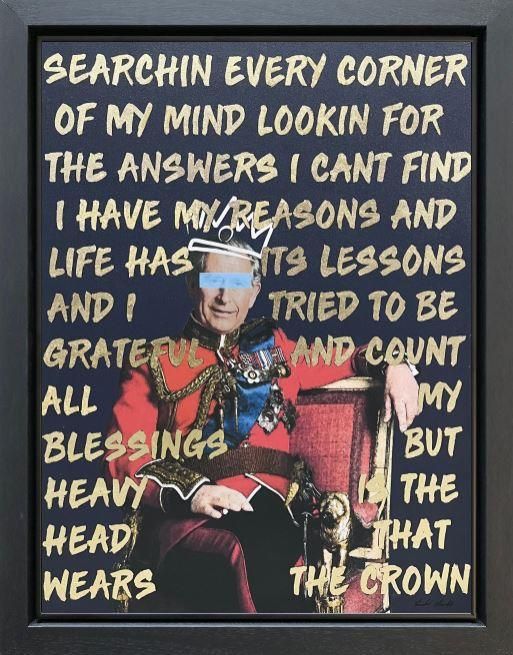 Linda Charles - 'Crown- King Charles/Stormzy' - Framed Original Artwork