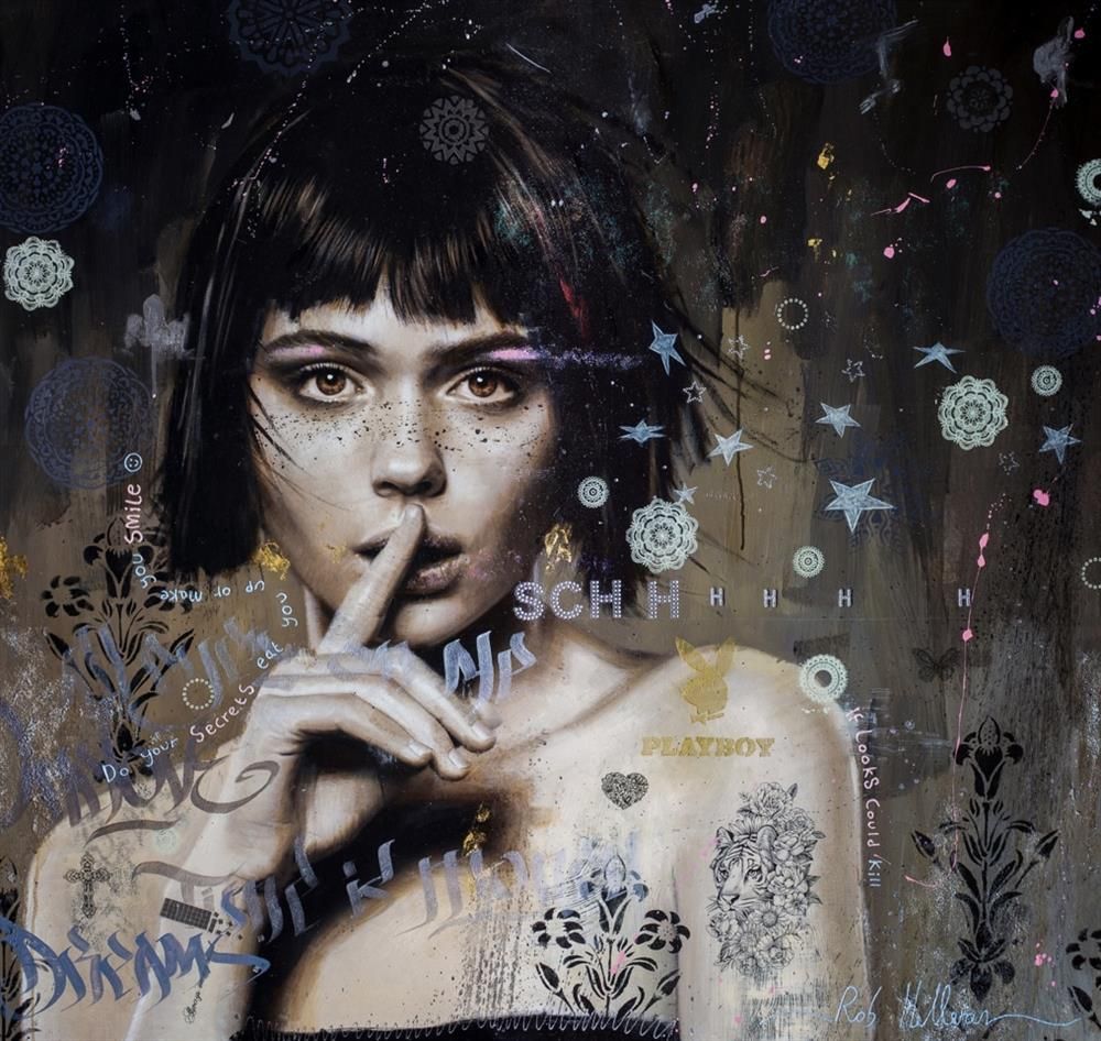 Rob Hefferan- 'Do Your Secrets Eat You Up Or Make You Smile' - Framed Original Artwork