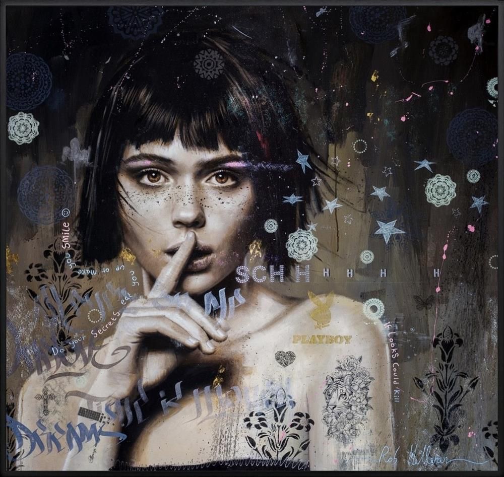 Rob Hefferan- 'Do Your Secrets Eat You Up Or Make You Smile' - Framed Original Artwork