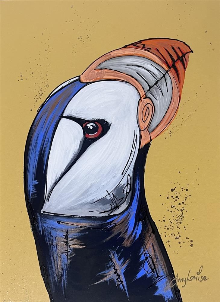 Amy Louise - 'Clown Face' - Framed Original Art