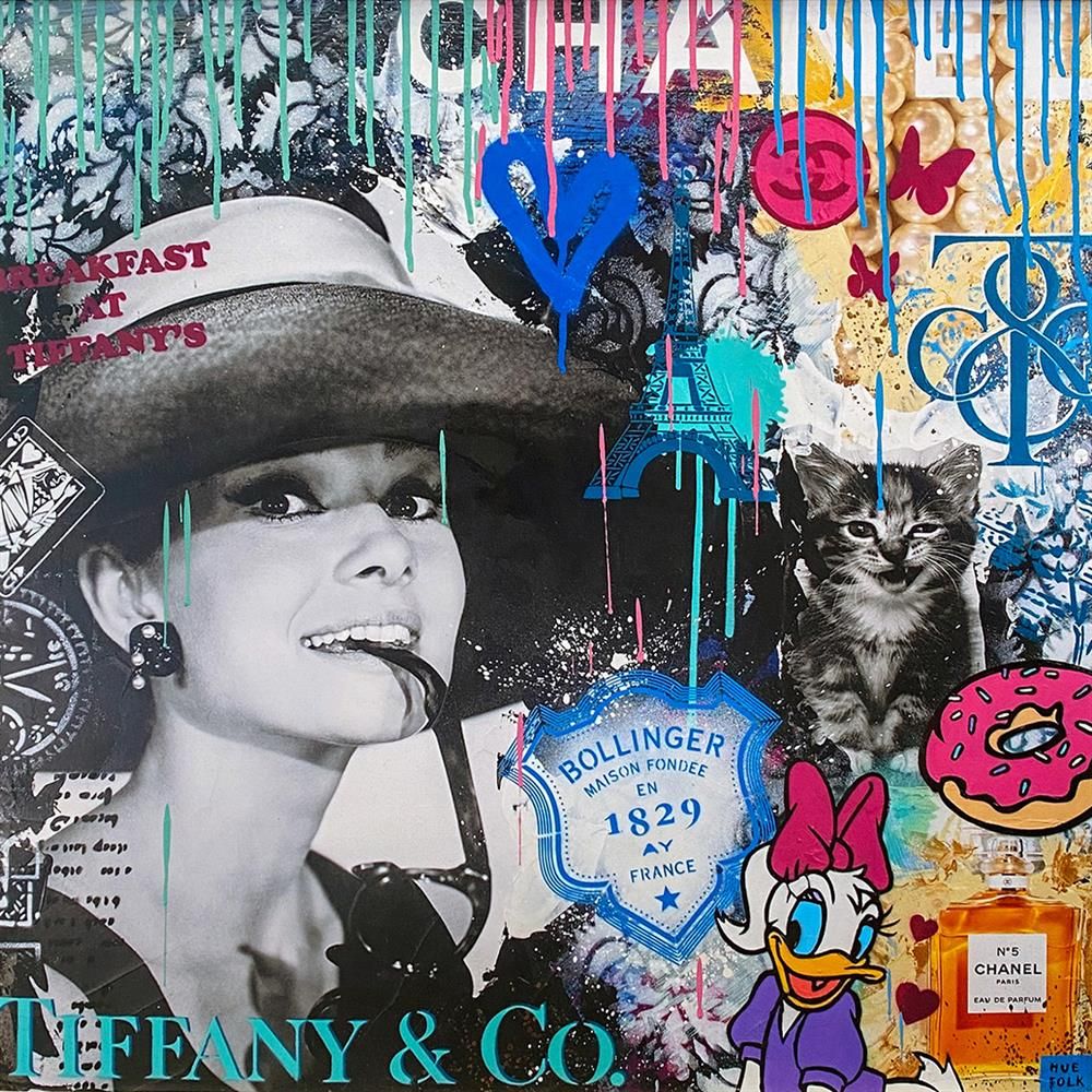 Hue Folk - 'Breakfast At Tiffany's' - Studio Limited Edition canvas