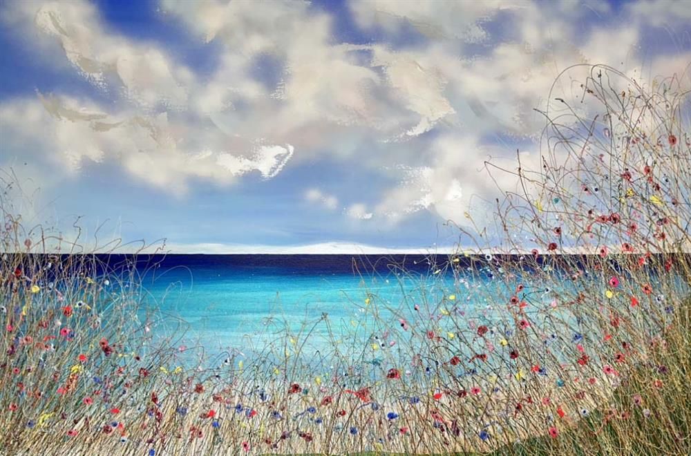 Lisa Pang- 'Turquoise View' - Framed Original Artwork