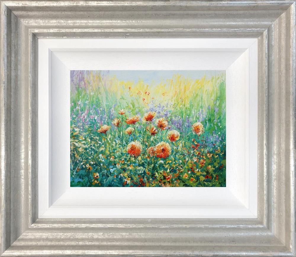 Mariusz Kaldowski - 'Red Dahlias' - Framed Original Art