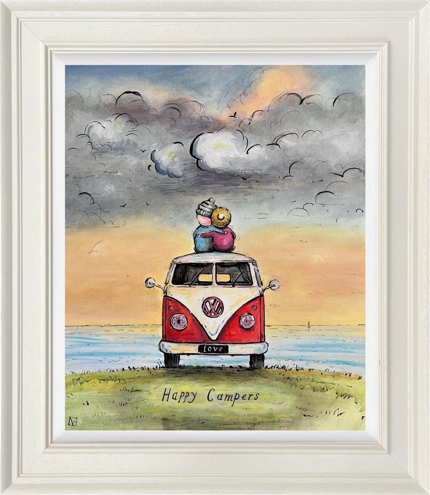 Michael Abrams - 'Happy Campers' - Framed Original Art
