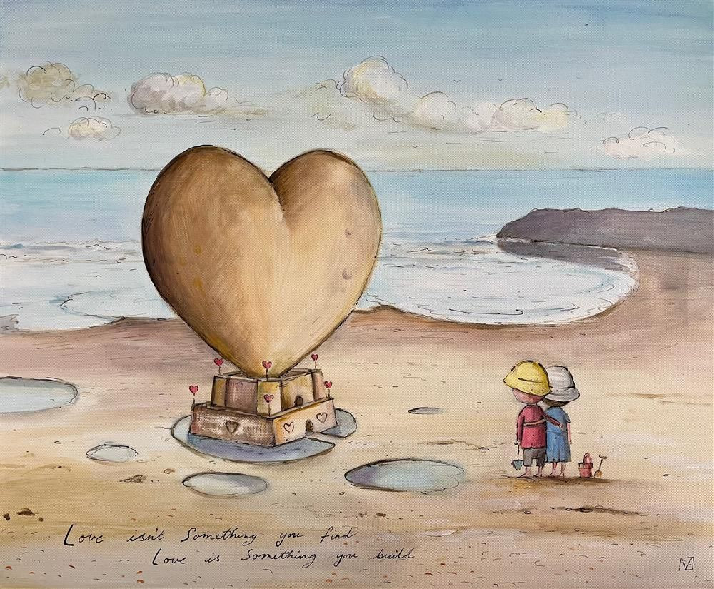 Michael Abrams - 'Love Is Something You Build' - Framed Original Art