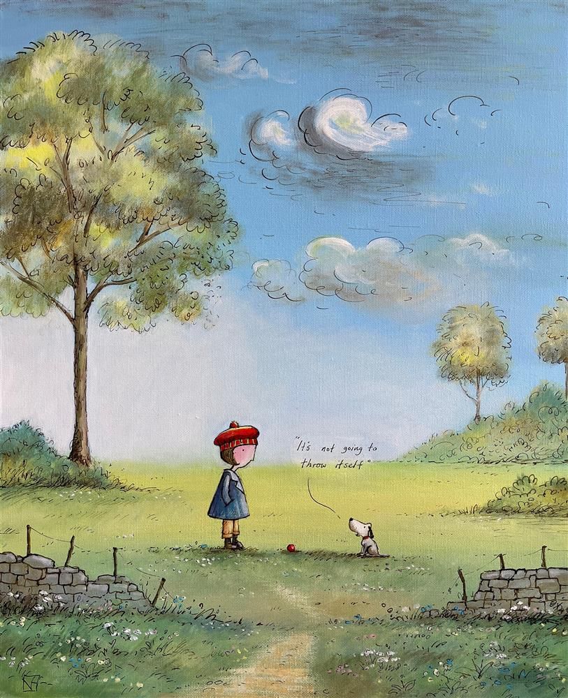 Michael Abrams - 'Not Going To Throw Itself' - Framed Original Art