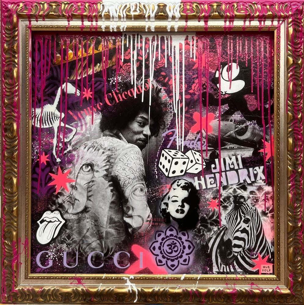 Hue Folk - 'Purple Haze' - Framed Original Art