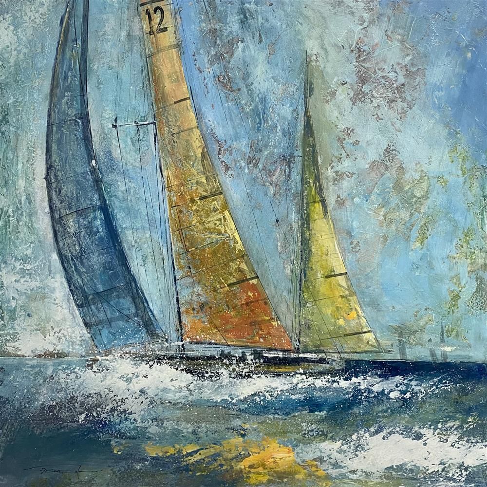 Dale Bowen - 'White Horses' - Framed Original Art