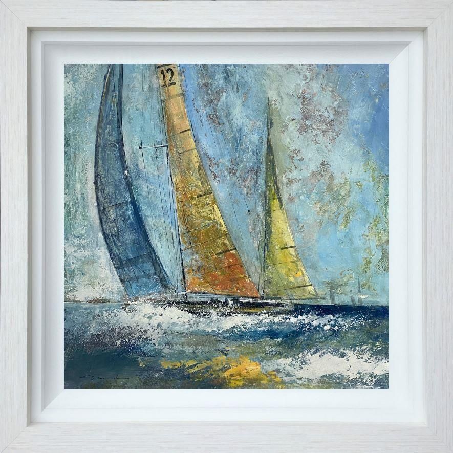 Dale Bowen - 'White Horses' - Framed Original Art