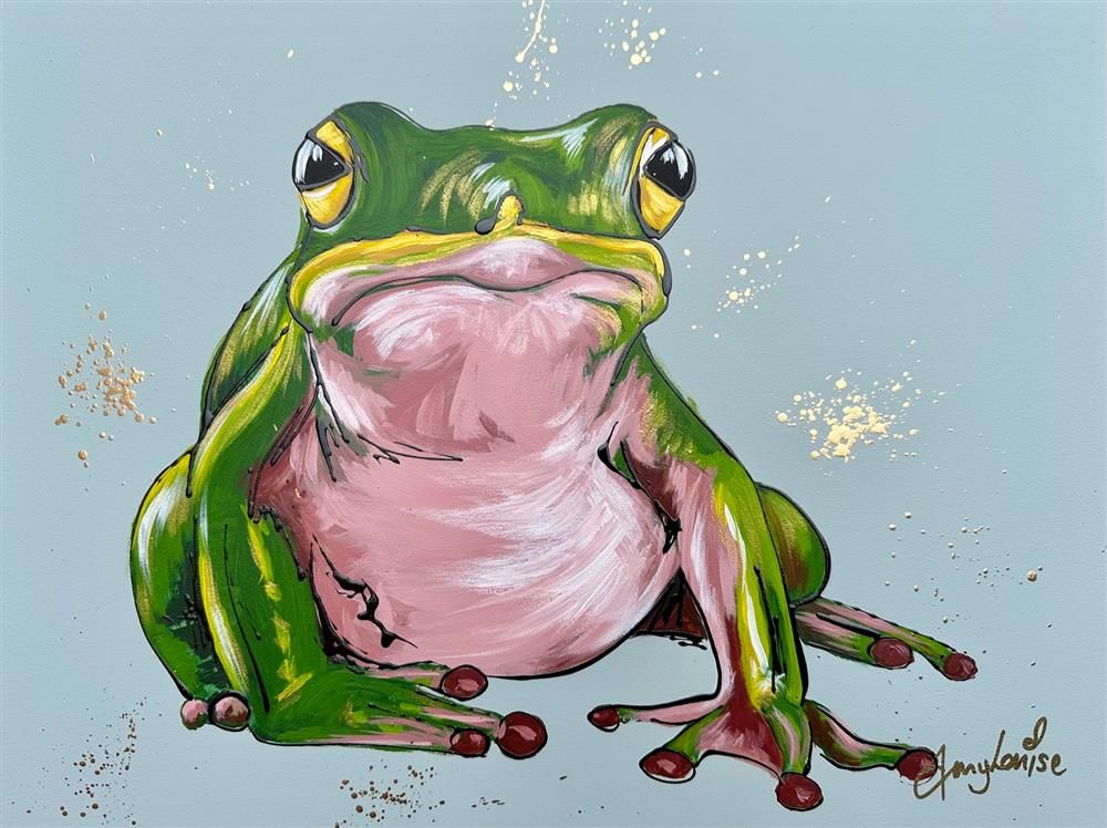 Amy Louise - 'Ribbit' - Framed Original Art