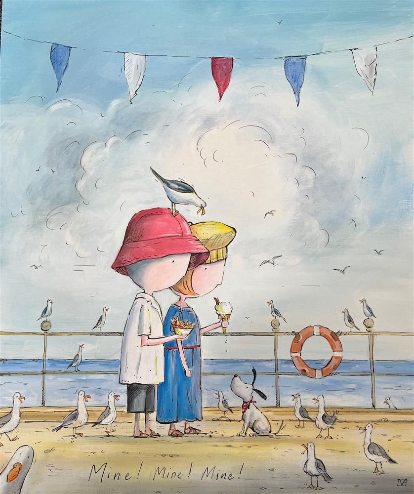 Michael Abrams - 'Mine, Mine, Mine!' - Framed Original Art