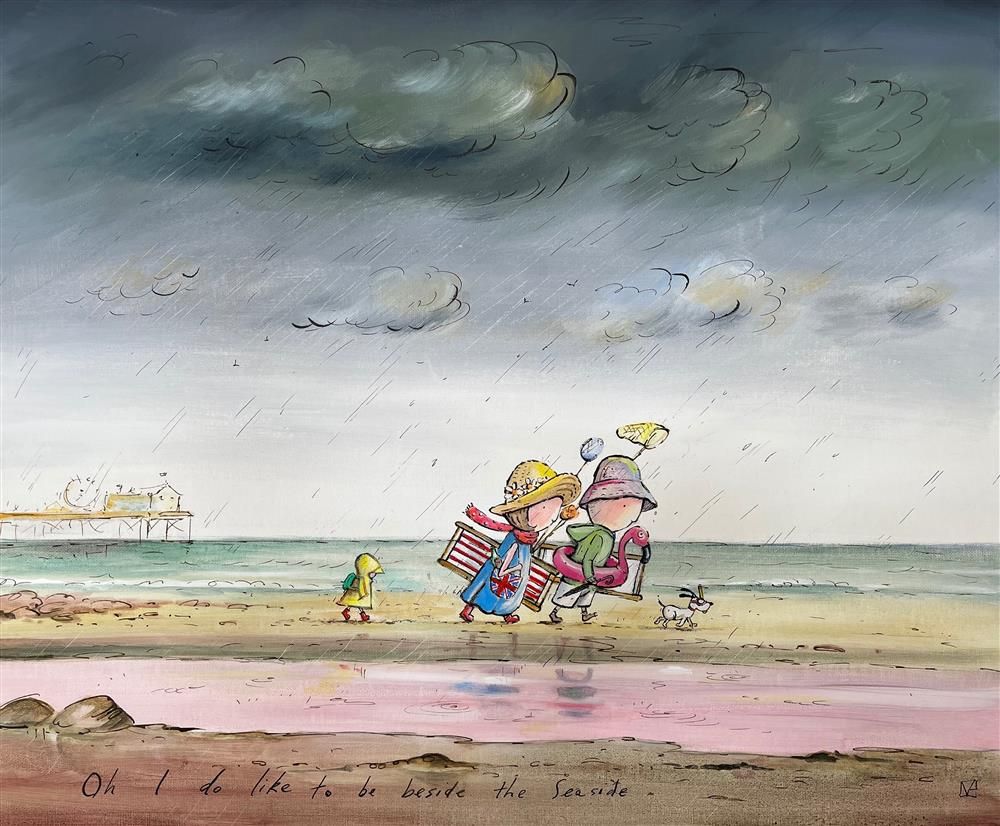 Michael Abrams - 'Beside The Seaside' - Framed Original Art