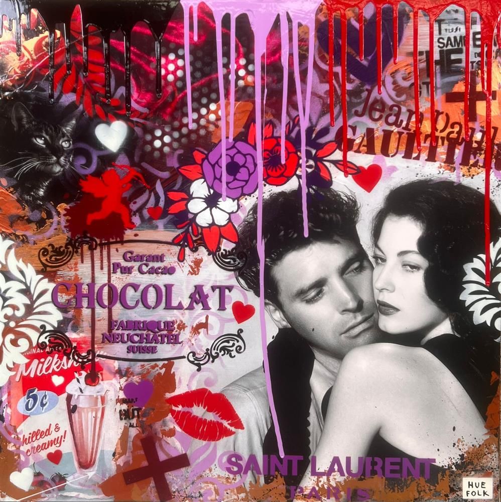 Hue Folk - 'Chocolat' - Framed Original Art