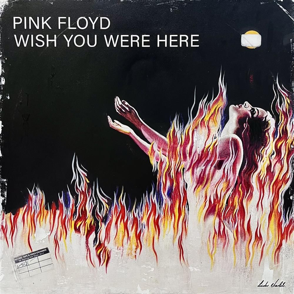 Linda Charles - 'Wish You Were Here - ReVinyled Collection' - Framed Original Artwork