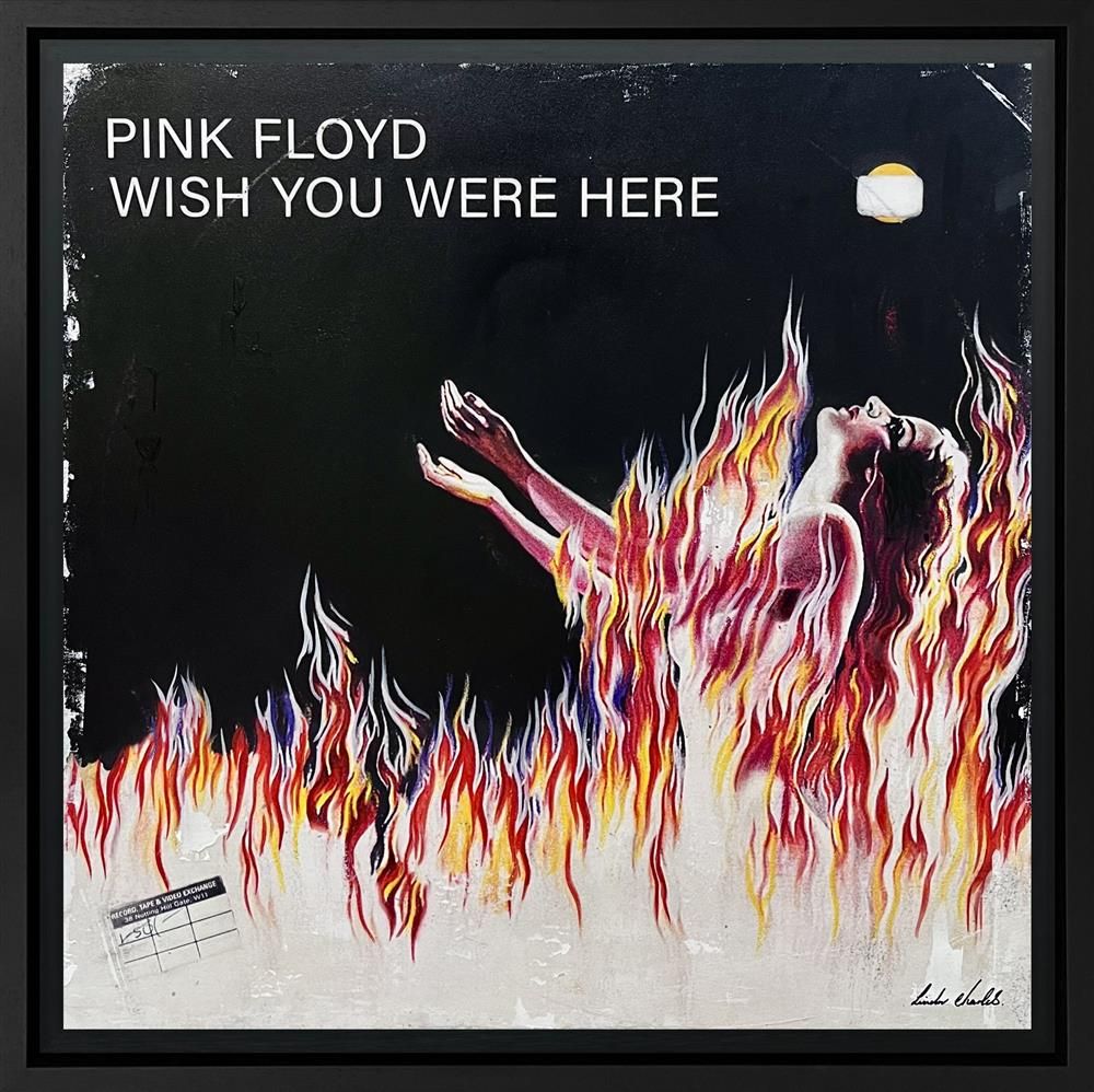 Linda Charles - 'Wish You Were Here - ReVinyled Collection' - Framed Original Artwork