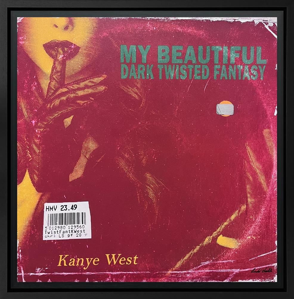 Linda Charles - 'Dark Twisted Fantasy - ReVinyled Collection' - Framed Original Artwork