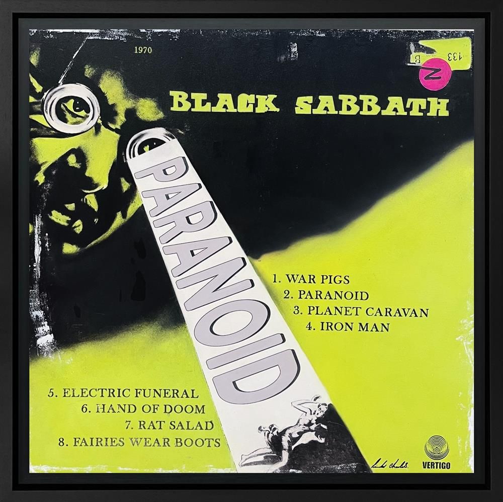 Linda Charles - 'Paranoid - ReVinyled Collection' - Framed Original Artwork