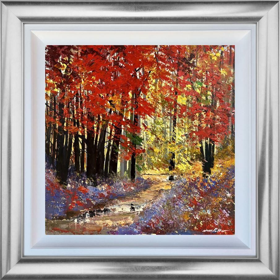 Nick Potter - 'Woodland With Bluebells' - Framed Original Art