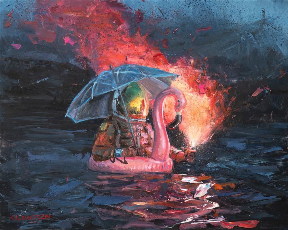 Andreas Claussen - 'Don't Trust Any Weather Report' - Framed Original Art