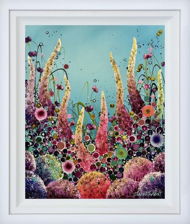 Leanne Christie - 'Glittering Blooms' - Framed Original Artwork