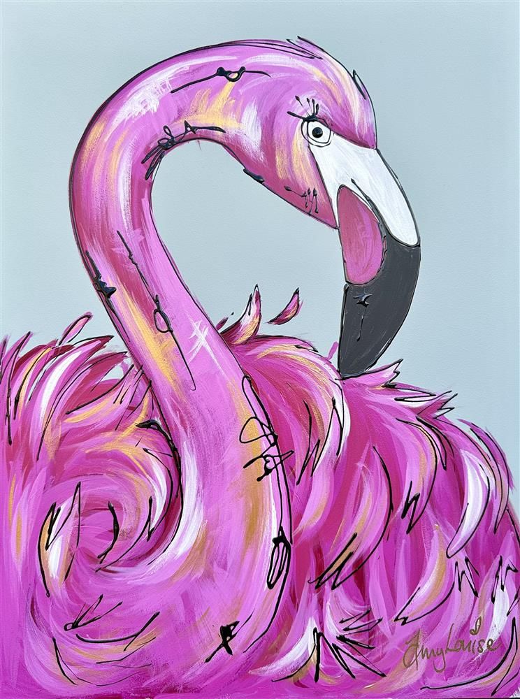 Amy Louise - 'Seeing Pink' - Framed Original Art