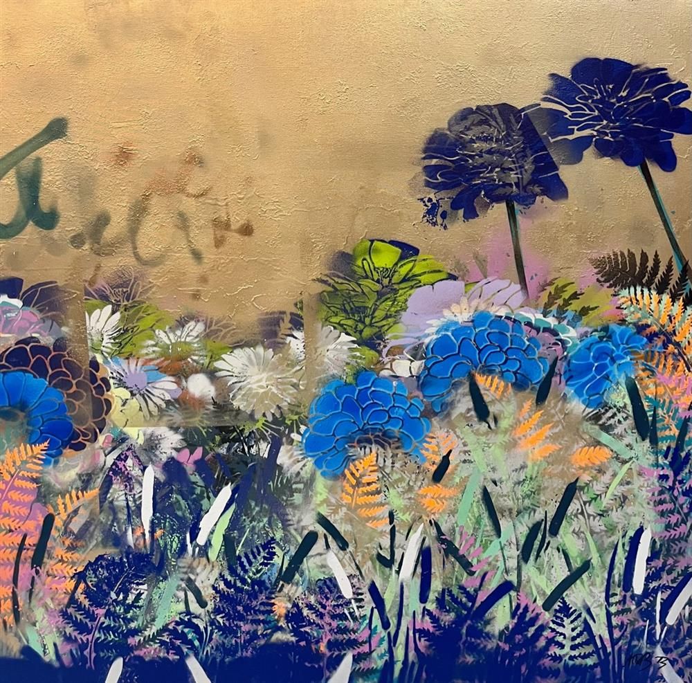 Alexander Rhys- 'Flowers At Dusk II' - Framed Original Artwork