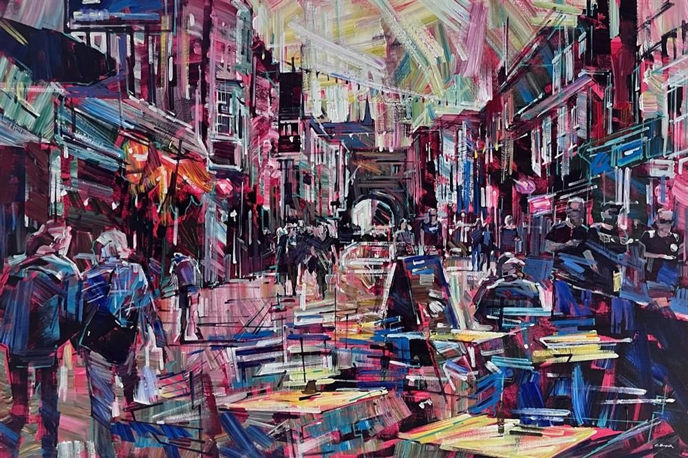 Colin Brown - 'City Stroll' - Framed Original Art