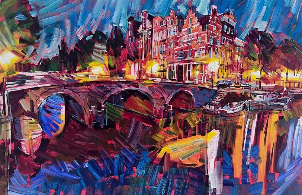 Colin Brown - 'Amsterdam Reflections' - Framed Original Art