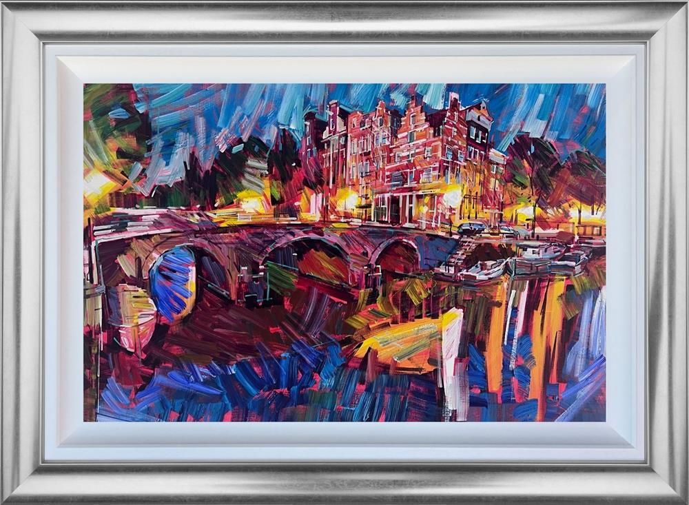 Colin Brown - 'Amsterdam Reflections' - Framed Original Art