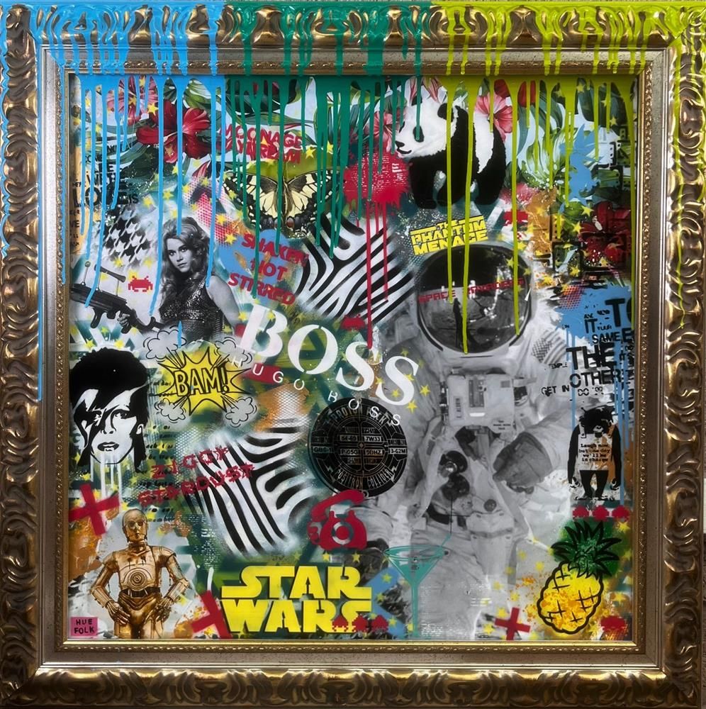 Hue Folk - 'Tropical Astronaut' - Framed Original Art