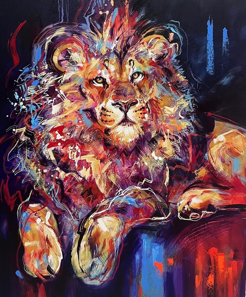 Anna Cher - 'Lion Heart' - Framed Original Artwork
