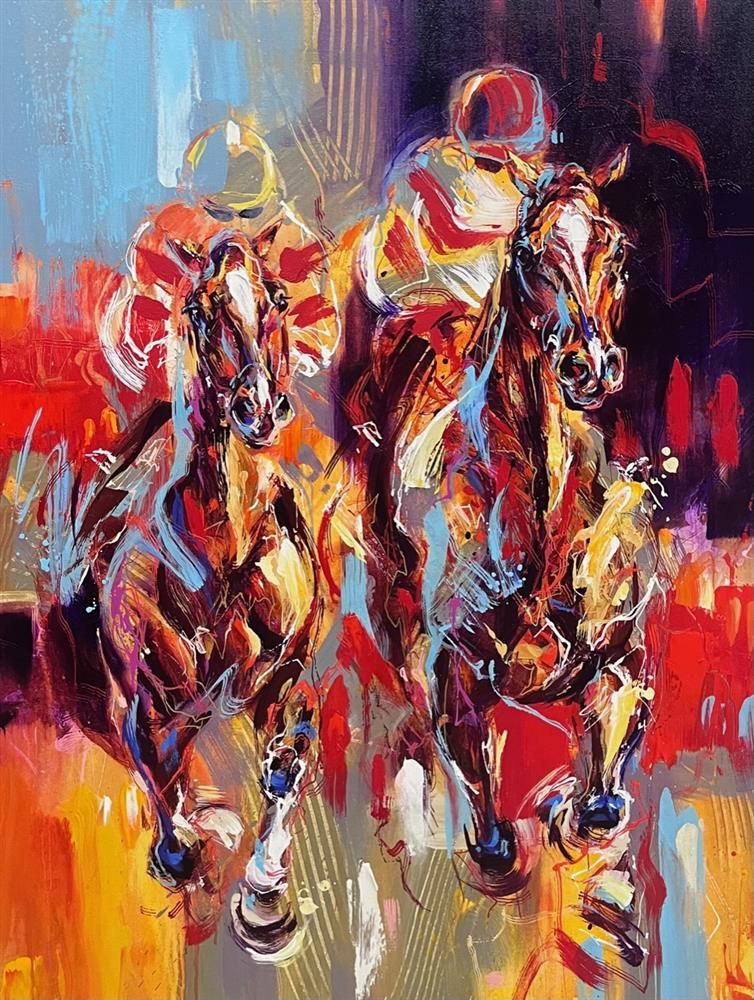 Anna Cher - 'The Chase' - Framed Original Artwork