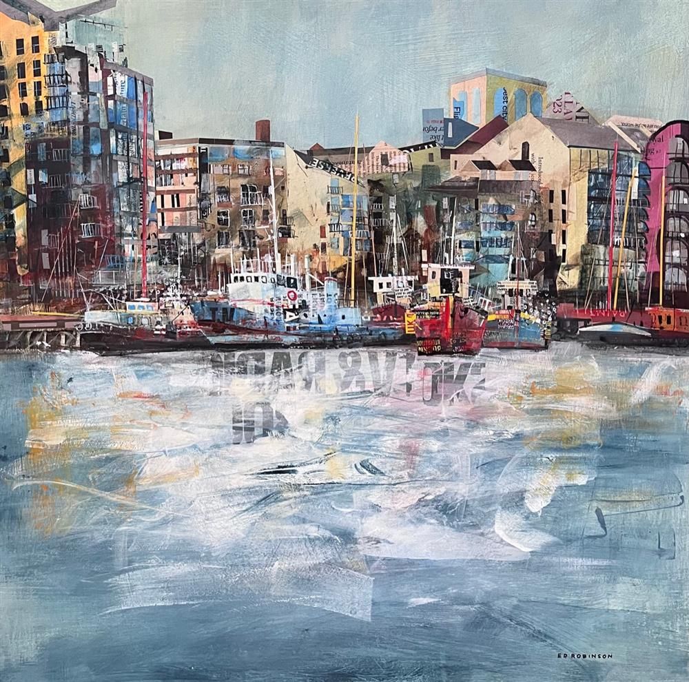 Ed Robinson - 'Butlers Wharf'  - Framed Original Artwork