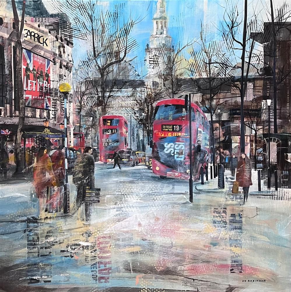 Ed Robinson - 'The Garrick Theatre'  - Framed Original Artwork