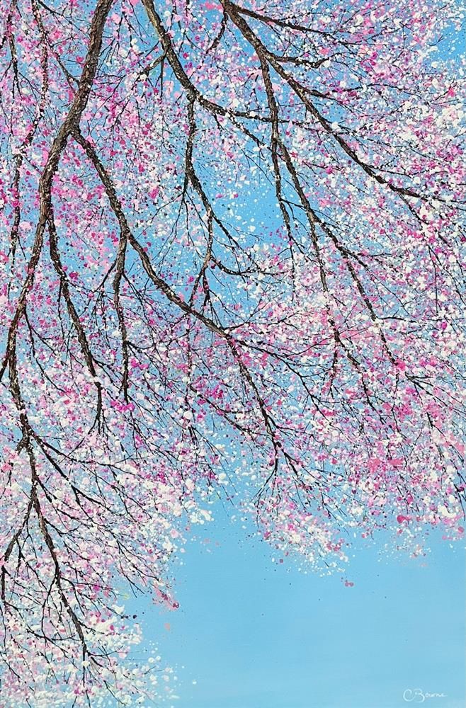 Chris Bourne - 'Cherry Blossom Flutter II' - Framed Original Art